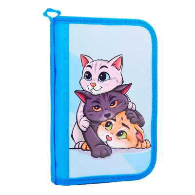 Пенал двухсекционный Три котика Пчелка ПО-05ТК